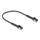 80938 - RJ45 Slim network cable Cat.8.1 UFTP angled up to 40 Gbps black 0.25 m