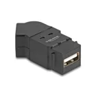 67150 - USB 2.0 Typ-A Einbaubuchse zu Typ-A Buchse 45 gewinkelt schwarz