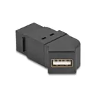 67150 - USB 2.0 Type-A female to Type-A female 45 angled black