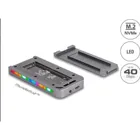 42025 - USB 40 Gbps housing for 1 x M.2 NVMe SSD in gaming style with LED and ventilation