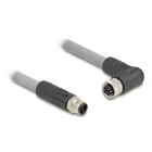 80544 - M12 Kabel L-kodiert 5 Pin Stecker gerade zu Buchse rechts gewinkelt PUR s