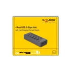 64248 - USB 5 Gbps Hub mit 2 x USB Typ-A und 2 x USB Type-C Buchse und 1 x Schnel