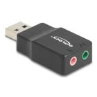 66634 - External USB sound card with USB-A plug to 2 x 3.5 mm jack plu