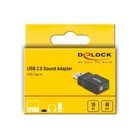 66634 - External USB sound card with USB-A plug to 2 x 3.5 mm jack plu