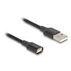 88167 - Magnetic USB charging cable black 1 m