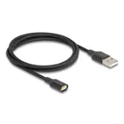 88167 - Magnetic USB charging cable black 1 m