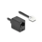 90064 - Telefonkabel Spiralkabel RJ11 Stecker zu RJ45 Buchse schwarz 3 m