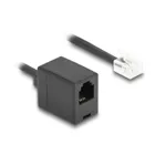 90233 - Telefonkabel Spiralkabel RJ11 Stecker zu RJ11 Buchse schwarz 5 m