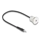 88188 - Jack 3.5 mm 3 pin panel jack with cable whip plug 30 cm aluminium