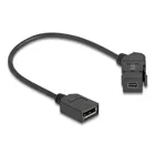 67155 - Keystone Modul Mini DisplayPort Einbaubuchse zu DisplayPort Buchse 45 gew