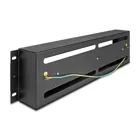 67195 - 19 circuit breaker strip with cover and top-hat rail 3 U metal black