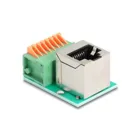 90653 - RJ45 Buchse 90 gewinkelt zu Terminalblock mit Drucktaster Cat.5e