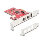 90738 - PCI Express x1 Karte zu 2 x extern FireWire B 1 x extern FireWire A - Lo