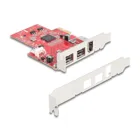 90738 - PCI Express x1 Karte zu 2 x extern FireWire B 1 x extern FireWire A - Lo