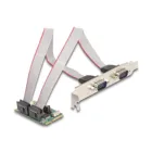 95276 - Mini PCIe IO PCIe full size 2 x Seriell RS-232 mit Spannungsversorgung 5