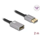 81080 - DisplayPort extension cable 8K 60 Hz 2 m grey metal