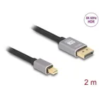 81092 - Mini DisplayPort to DisplayPort cable 8K 60 Hz 2 m grey metal