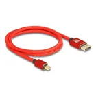 81094 - Mini DisplayPort zu DisplayPort Kabel 8K 60 Hz 1 m rot Metall