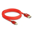 81095 - Mini DisplayPort zu DisplayPort Kabel 8K 60 Hz 2 m rot Metall