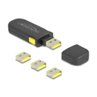 22031 - USB Port Blocker Set für USB Typ-A Buchse 4 Stück Verschlusswerkzeug