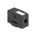 85840 - Keystone Leergehäuse 1 Port mit magnetischer Unterseite, schwarz