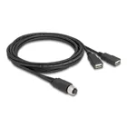 60291 - M12 Kabel A-kodiert 8 Pin Buchse zu 2 x USB 2.0 Typ-A Buchse 2 m schwarz