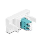 90845 - Easy 45 module LC duplex socket to LC duplex socket white aqua