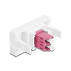 90846 - Easy 45 module LC duplex socket to LC duplex socket white violet